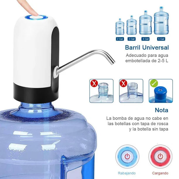 BOMBA DE AGUA PORTATIL PARA GARRAFONES